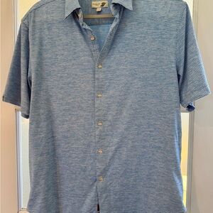 Men's Fundamental Coast Blue & White Striped Button Down Shirt